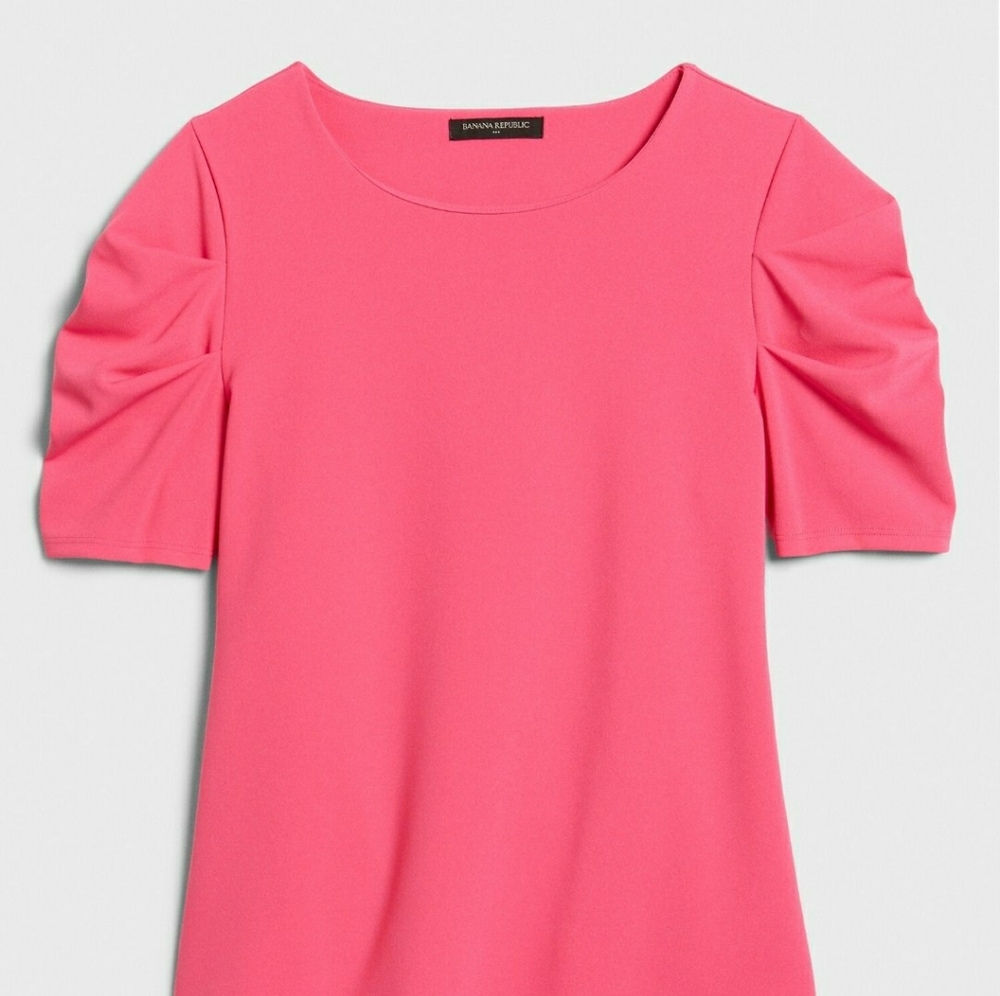 Banana republic women's Crepe puff-sleeve top